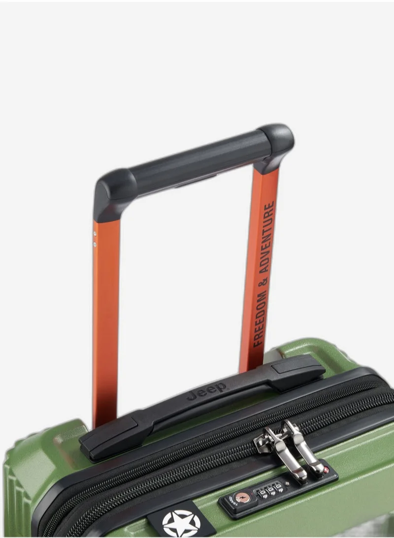 Jeep  JH001A 55 Cm Hardcase 4-Double Wheeled Expandable Cabin Luggage Trolley Case - Green  | Best Price UAE